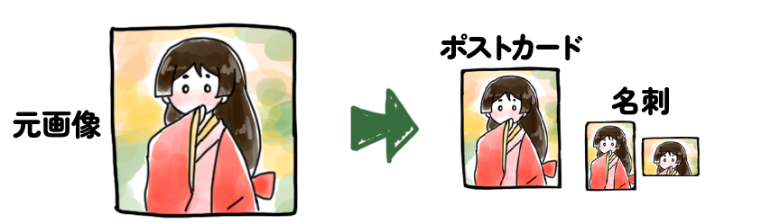 画像リサイズツールのイラスト